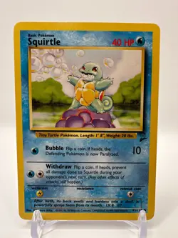 Pokemon 1999 WOTC Base Set 2 - Squirtle - 93/130 - Common - Base Set 2 - NM/LP - Image 1
