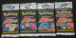 HEAVY Pokemon Team Rocket Rack Pack Foil Packs Set (4) 1999-2000 20.8 Grams ea. - Image 1