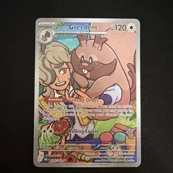 Pokemon TCG Arvens Greedent 205/182 Destined Rivals Illustration Rare - Image 1