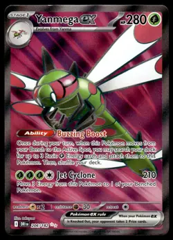 Pokemon TCG SV10: Destined Rivals #206/182 Yanmega ex Holo NM - Image 1