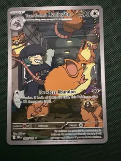 Pokemon Team Rocket's Raticate 202/182 Sv10 Destined Rivals Holo Rare - Image 1