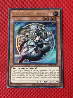 Dracotail Lukias Ultra Rare 1st Edition Yu-Gi-Oh JUSH-EN001 - Image 1