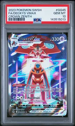 SEND AN OFFER - 2023 POKEMON CROWN ZENITH GG45 FULL ART/DEOXYS VMAX PSA 10 - Image 1