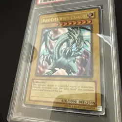 2002 YuGiOh Blue-Eyes White Dragon LOB-001 Ultra Rare PSA 2 GOOD - Image 4
