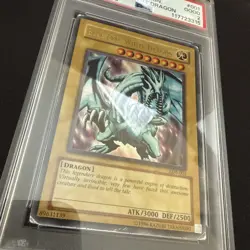 2002 YuGiOh Blue-Eyes White Dragon LOB-001 Ultra Rare PSA 2 GOOD - Image 5