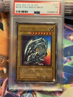 🔥Yu-Gi-Oh! Blue-Eyes White Dragon SDK-001 Ultra Rare 2002 Unlimited PSA🔥 - Image 1