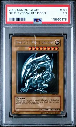 🔥Yu-Gi-Oh! Blue-Eyes White Dragon SDK-001 Ultra Rare 2002 Unlimited PSA🔥 - Image 3