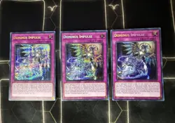 3x Dominus Impulse - YuGiOh! MP25-EN116 Prismatic Secret Rare NM - Playset - Image 1