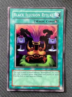 Yugioh Black Illusion Ritual Unlimited Edition Super Rare MRL-051 LP - Image 1