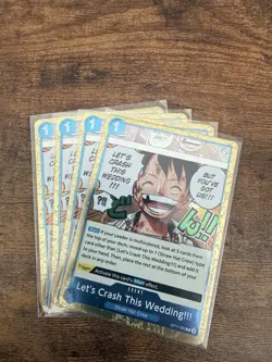 x4 Let's Crash This Wedding OP11-060 A Fist of Divine Speed One Piece English NM - Image 1