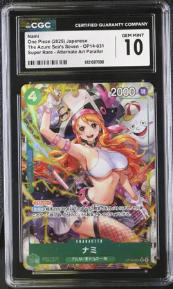 CGC 10 Nami #OP14-031 Japanese 2025 One Piece The Azure Sea's Seven - Image 1