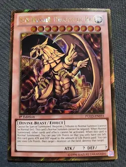 Yugioh Winged Dragon of Ra PGLD-EN031 Gold Rare 1st Edition NM-M - Image 1