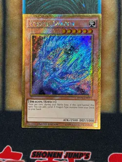 Yugioh Krystal Dragon MVP1-ENGV2 Gold Secret Rare Limited Edition LP - Image 1