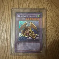 2002 Yu-Gi-Oh Metal Raiders Thousand Dragon Unlimited MRD-143 Secret Rare LP - Image 1