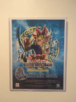 Ready To Hang -LOB Legend Of Blue Eyes White Dragon 8.5"x 11" Magazine Ad Yugioh - Image 1