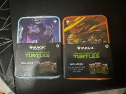 4x Magic: The Gathering TMNT Tin 3 Booster Packs Exclusive Sticker NIB 4 TINS!!! - Image 2