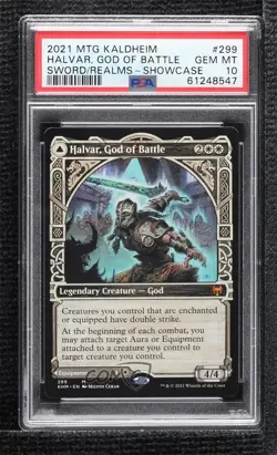 Halvar God of Battle // Sword the Realms (Showcase) Magic: Kaldheim KHM PSA 10 - Image 1