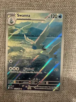 Pokemon Swanna TCG 110/086 SV11W White Flare Holo Illustration Rare Card - Image 1