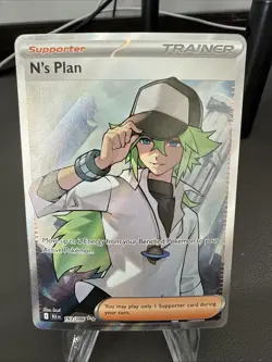 Pokemon N's Plan 163/086 Ultra Rare Black Bolt English, NM/Mint Condition - Image 1