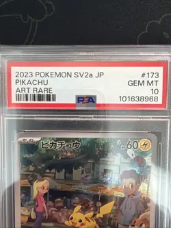 Pokemon Pikachu 151 Art Rare Card PSA 10 Gem Mint 173/165 SV2a AR 2023 Japanese - Image 3