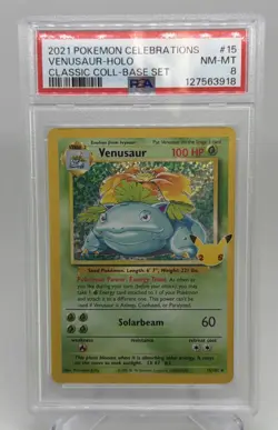 Pokemon Celebrations - Venusaur Holo Classic Collection 15/102 PSA 8 - Image 1