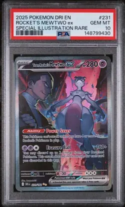 PSA 10 Pokemon Team Rocket's Mewtwo EX 231/182 Destined Rivals PSA 10 - Image 1