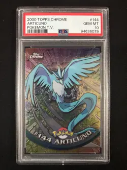 2000 Topps Chrome Articuno Pokemon T.V. #144 PSA Gem Mint 10 - Image 1