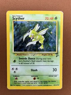 Pokemon Scyther Base Set 2 17/130 Holo Rare 2000 - Image 1