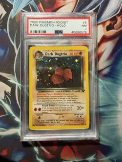 Pokemon - Dark Dugtrio Team Rocket 6/82 Unlimited - Holo Rare PSA 7 - Image 1
