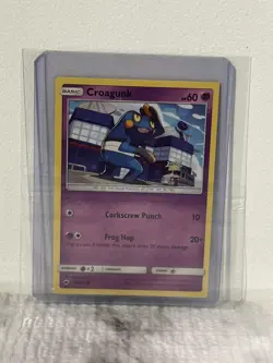 Pokemon TCG Rare Error Sheet Cut -2017 Croagunk 54/147 Darkness Ablaze - Image 1