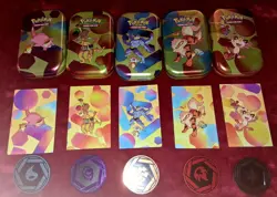 Pokemon Mini Tins Paldean Fates 151 coins inserts EMPTY NO PACKS - Image 3