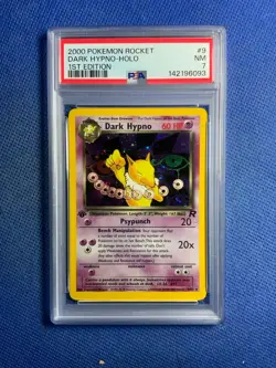 2000 POKEMON ROCKET 1ST ED #9 DARK HYPNO-HOLO PSA 7 - Image 1