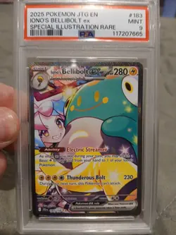 2025 Iono's Bellibolt ex 183/159 Pokemon Journey Together SIR PSA 9 - Image 1