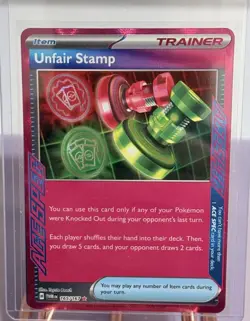 Unfair Stamp 165/167 Pokemon TCG SV Twilight Masquerade Ace Spec MINT NM - Image 1