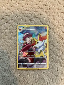 Pokemon Silver Tempest Trainer Gallery Braixen TG01/TG30 NM - Image 1