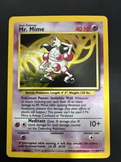 Pokemon Jungle 6/64 Mr. Mime No Symbol Error Misprint - Image 1