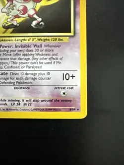 Pokemon Jungle 6/64 Mr. Mime No Symbol Error Misprint - Image 3