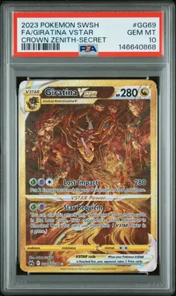 2023 POKEMON SWORD & SHIELD CROWN ZENITH SECRET FULL ART/GIRATINA VSTAR PSA 10 - Image 1