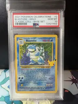 Pokemon PSA 10 GEM MINT Celebrations Blastoise 2/102 Classic Collection Holo - Image 1
