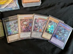 Yu-Gi-Oh Card Lot Assorted Rarities With Tin And Dragon Shield Sleeves - Image 2