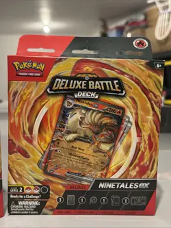 Pokemon TCG Ninetales ex Deluxe Battle Deck 60 Cards Playmat Deck Box Coin Foil - Image 3