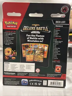 Pokemon TCG Ninetales ex Deluxe Battle Deck 60 Cards Playmat Deck Box Coin Foil - Image 4
