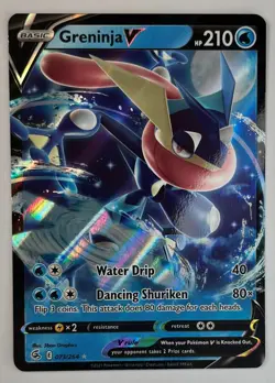 Pokemon Card Greninja V 073/264 Full Art Sword & Shield Fusion Strike Ultra Rare - Image 1