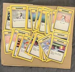 Vintage Pokemon Card Lot (46 Trainer & 219 Energy Cards) - Image 1