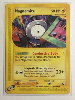 Magnemite 91/147 - Aquapolis Non Holo Pokemon Card - Image 1