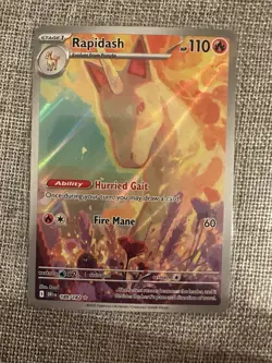 Pokemon TCG Rapidash Destined Rivals Illustration Rare Card 189/182 - Image 1