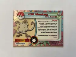 2000 Topps Chrome Pokemon Card Mankey #56 - Image 2