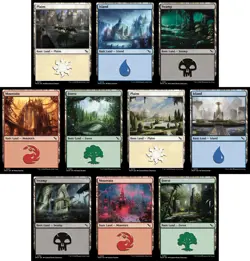 MTG Murders at Karlov Manor Basic Land Pack - 16 of Each Style - 160 Cards Total - Image 1
