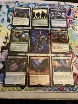 TMNT MTG Rare Card Lot 9x Near Mint Cards All Sleeved - Image 1