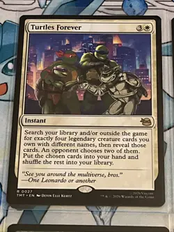 TMNT MTG Rare Card Lot 9x Near Mint Cards All Sleeved - Image 2